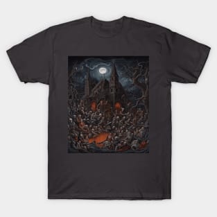 Haunted House Halloween Zombie Get Together T-Shirt